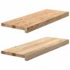 vidaXL Fensterb&auml;nke 2 Stk. Unbehandelt 70x25x2 cm Massivholz Eiche