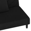 vidaXL Schlafsofa 2-Sitzer mit 2 Kissen Schwarz Samt