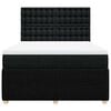 vidaXL Boxspringbett mit Matratze Schwarz 160x200 cm Stoff