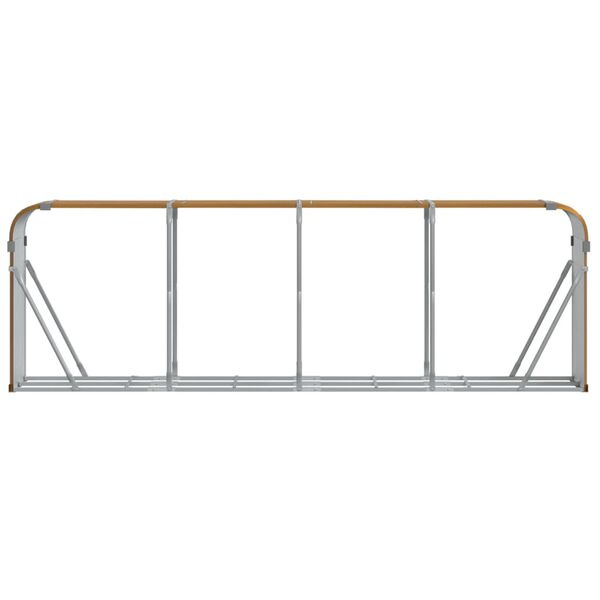vidaXL Kaminholzunterstand Holzoptik 300x45x100 cm Verzinkter Stahl