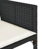 vidaXL 17-tlg. Garten-Essgruppe mit Kissen Schwarz Poly Rattan