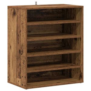 vidaXL Schuhregal Altholz-Optik 60x35x70 cm Holzwerkstoff