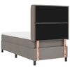 vidaXL Boxspringbett mit Matratze mit Kopfteil Taupe 190 x 90 cm Stoff