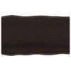 vidaXL Tischplatte 100x60x2 cm Massivholz Eiche Behandelt Baumkante