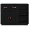 vidaXL Sideboard Schwarz 98,5x40x75 cm Massivholz Kiefer