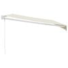 vidaXL Markise Einziehbar Creme 4,5x3 m Stoff und Aluminium