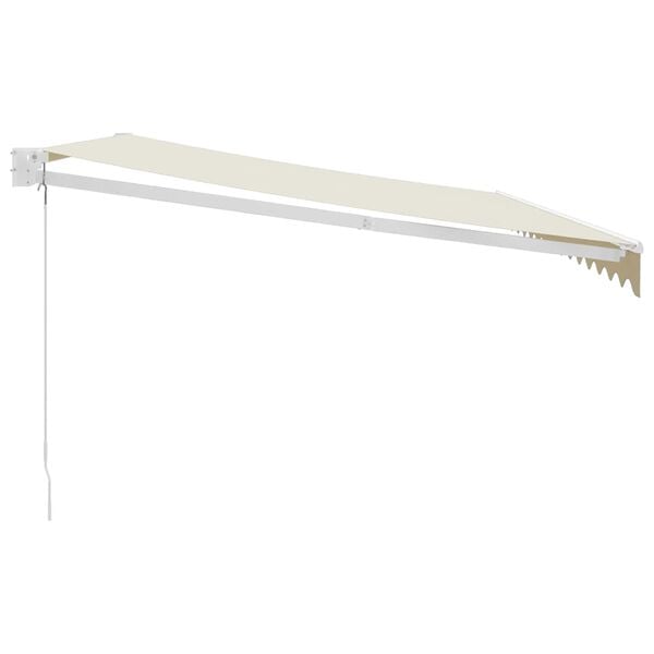 vidaXL Markise Einziehbar Creme 4,5x3 m Stoff und Aluminium