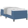 vidaXL Boxspringbett Blau und Wei&szlig; 90 x 190 cm Cordstoff