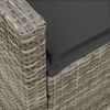 vidaXL 4-tlg. Garten-Sofagarnitur mit Kissen Grau Poly Rattan