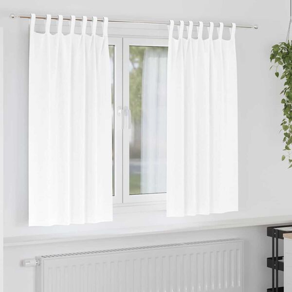 vidaXL Verdunkelungs-Vorh&auml;nge mit Ringen 2 pcs Reinwei&szlig; 175 x 140 cm