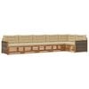 vidaXL Outdoor-Sofagarnitur 6 Stk. Natur und Beige