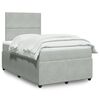 vidaXL Boxspringbett mit Matratze Hellgrau 120x190 cm Samt