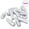 vidaXL Regalstecker 12 pcs Silber 7 x 16 mm Eisen