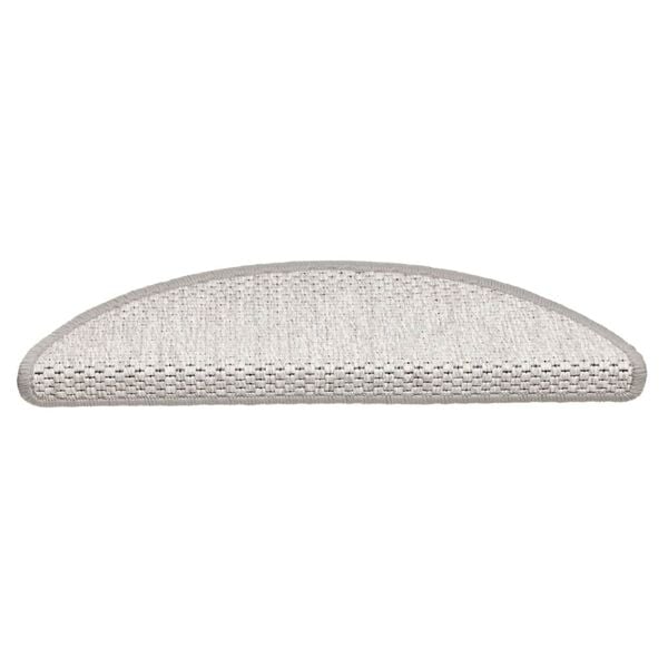 vidaXL Stufenmatten Selbstklebend Sisal-Optik 30Stk. 56x17x3cm Silbern