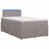 vidaXL Boxspringbett mit Matratze Taupe 120 x 200 cm Stoff