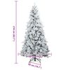 vidaXL K&uuml;nstlicher klappbarer Weihnachtsbaum Wei&szlig; 210 cm PE und PVC