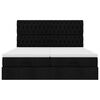 vidaXL Ottoman-Bett mit Matratzen & LEDs Schwarz 160x200 cm Stoff