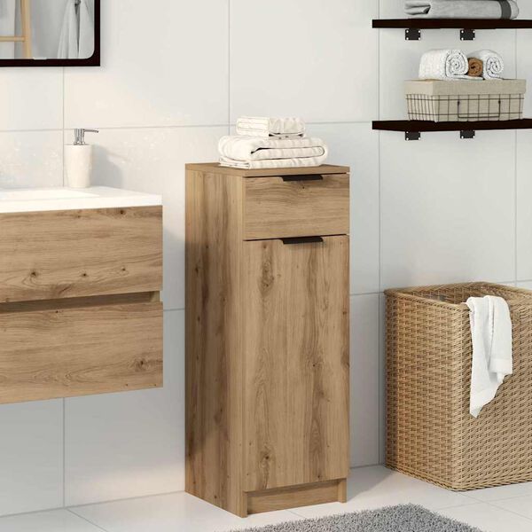 vidaXL Badezimmerschrank Artisan-Eiche 32 x 34 x 90 cm Holzwerkstoff
