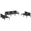 vidaXL Gartensofa-set mit Kissen 7 pcs Schwarz Stahl