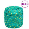 vidaXL Bootsseil Gr&uuml;n 16 mm 100 m Polypropylen