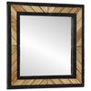 vidaXL Wandspiegel Schwarz und Braun 50 x 2 x 50 cm Massivholz Akazie