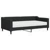 vidaXL Tagesbett mit Matratze Schwarz 90x190 cm Stoff