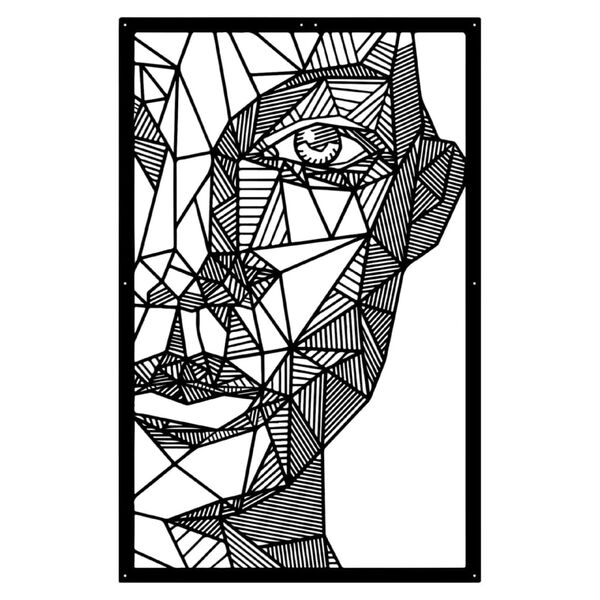 Homemania Wanddekoration Silhouette 65x100 cm Metall Schwarz