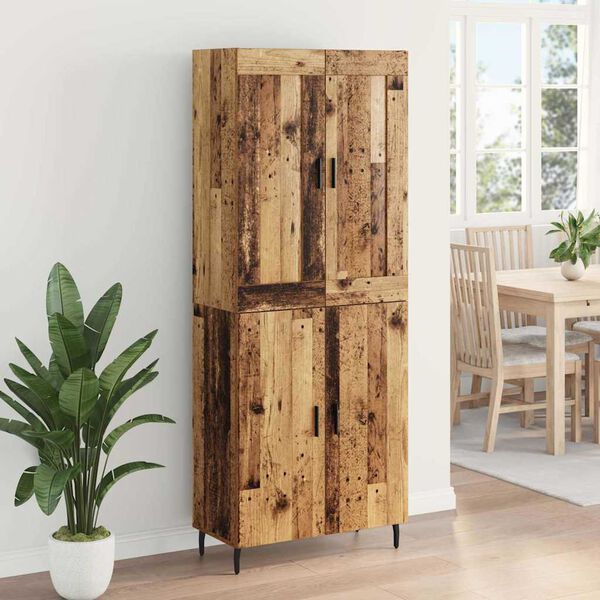 vidaXL Highboard 2 pcs Altholz Holzwerkstoff