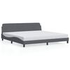 vidaXL Bettgestell "Dover" Dunkelgrau 200x200 cm Samt