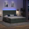 vidaXL Ottoman-Bett mit Matratzen & LEDs Dunkelgrau 180x200 cm Stoff