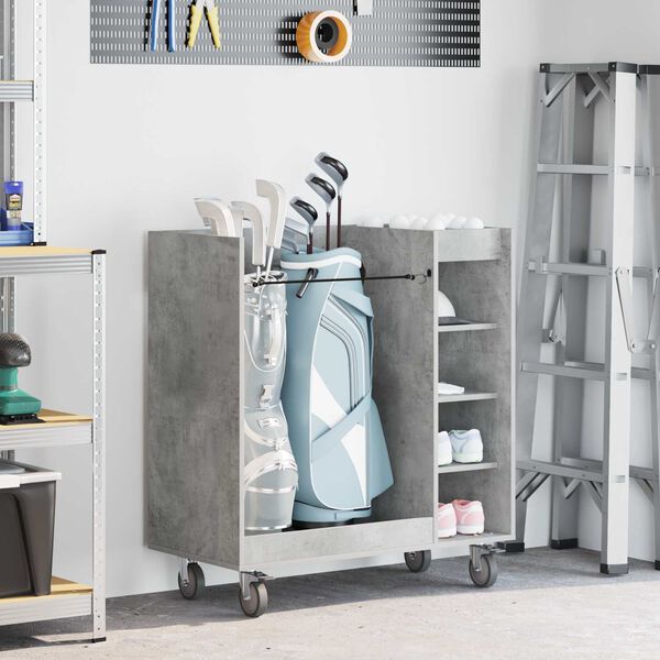 vidaXL Golf Schrank Mit Rad Uni Beton Grau 90 x 45 x 98 cm