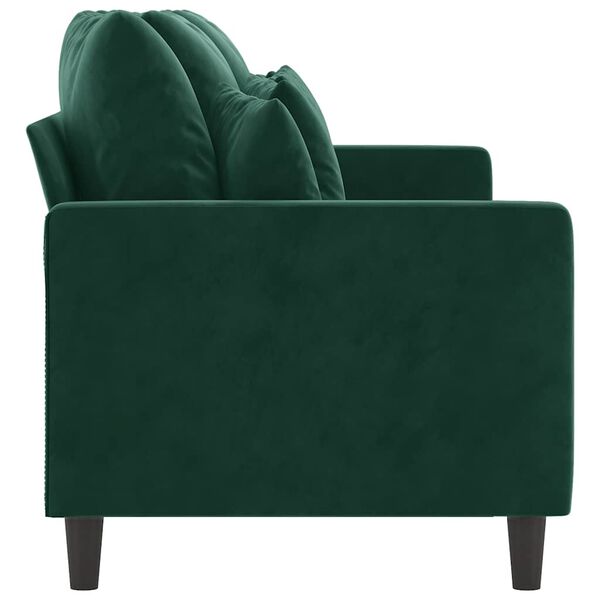 vidaXL 3-Sitzer-Sofa Dunkelgr&uuml;n 180 cm Samt