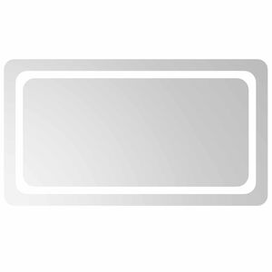 vidaXL LED-Badezimmerspiegel Transparent 90 x 50 cm Geh&auml;rtetes Glas