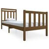 vidaXL Massivholzbett Honigbraun 75x190 cm