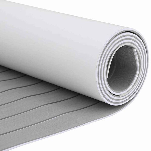 vidaXL Bootsbelag Hellgrau und Weiß 240 x 60 cm EVA-Schaum