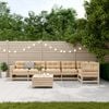 vidaXL 7-tlg. Garten-Lounge-Set mit Kissen Massivholz Kiefer