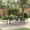 vidaXL Garten Essgruppe 7 pcs Anthrazit Pulverbeschichteter Stahl