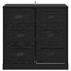 vidaXL Sideboard Schwarz Eichen-Optik 70 x 35,5 x 67,5 cm