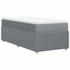 vidaXL Boxspringbett mit Matratze Hellgrau 80x200 cm Stoff
