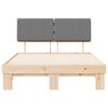 vidaXL Bettgestell mit gepolstertem Kopfteil Hellgrau 160 x 200 cm