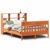 vidaXL Massivholzbett ohne Matratze Wachsbraun 120x200 cm Kiefernholz