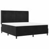 vidaXL Boxspringbett mit Matratze mit LED Schwarz 180 x 200 cm Samt