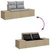 vidaXL Garten-Sofa-Set mit Kissen mit Kissen 11 pcs Beige und Hellgrau