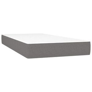 vidaXL Taschenfederkernmatratze Mittel Dunkelgrau 120x190x20 cm Stoff