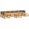 vidaXL 8-tlg. Gartensofa-Set mit Kissen Holz Akazie & Seil