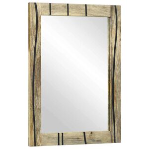 vidaXL Badezimmer Spiegel Rechtwinklig Natur 50 x 2,5 x 70 cm