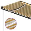 vidaXL Automatische Markise mit LED & Windsensor 4,5x3,5 m Gelb & Wei&szlig;
