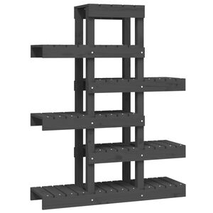 vidaXL Pflanzenst&auml;nder Grau 85x25x109,5 cm Massivholz Kiefer