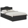 vidaXL Aufbewahrungsbett Schwarz 120 x 190 cm Holzwerkstoff