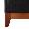 vidaXL Sonnenliege Poly Rattan und Massivholz Akazie Schwarz